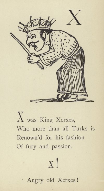 De letter X door Edward Lear